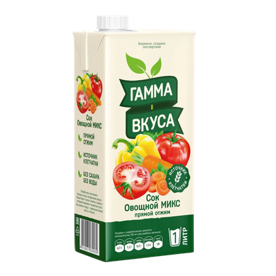 Сок «Овощной МИКС» с мякотью и  солью «Гамма вкуса»