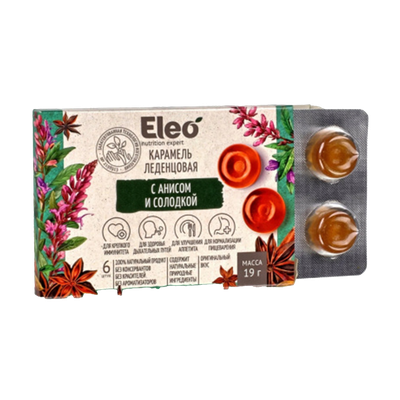 Карамель леденцовая с анисом и солодкой  «Eleo»