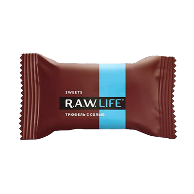 Конфета шоколадно-фруктовая Трюфель с солью «RAW LIFE»