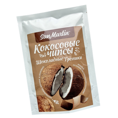 Кокосовые чипсы Шоколадные тропики «San Martin»
