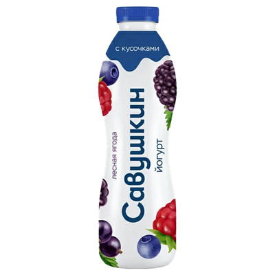 Йогурт  «Савушкин» 2% лесная ягода с кусочками