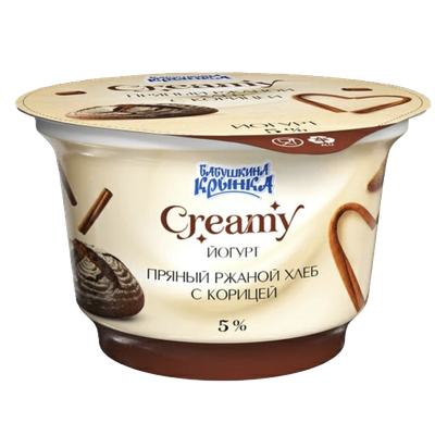 Йогурт «Creamy» пряный ржаной хлеб-корица