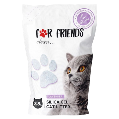 Наполнитель силикагелевый «For Friends clean» 3,8 л с ароматом лаванды