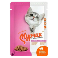 Корм для котов «Мурчик» мясное ассорти в соусе  - Мир Продуктов №3