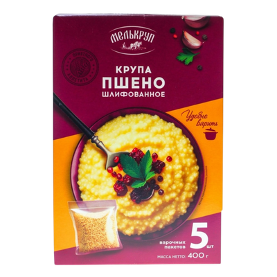Крупа «Мелькруп» пшено шлифованное