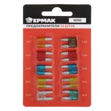 Предохранители флажковые MINI 5-30 А, набор 10 шт ЕРМАК