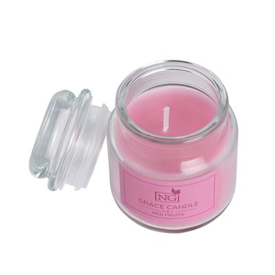 NEW GALAXY Cвеча ароматизированная Grace Candle 80 гр. ваниль, хлопок, лаванда, красные фрукты 
