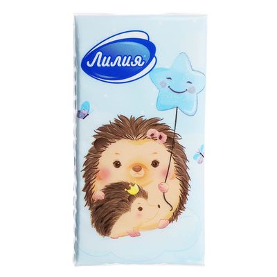 BY Рыжий/Лилия Платочки бумажные, 2 слоя, 10шт 