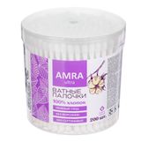 Ватные палочки AMRA стакан, 200шт 