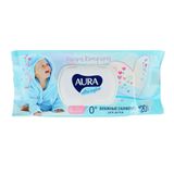 Влажные салфетки детские AURA ULTRA COMFORT с экстрактом алоэ и витамином Е, с крышкой, 120 шт 