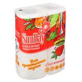 Полотенца бумажные Sunday, двухслойные, 2 рул. 