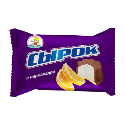 Сырок творожный «Молочная страна» 20% с мармеладом 