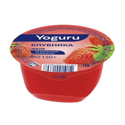 Желе из молочной сыворотки «Yoguru» аромат клубники