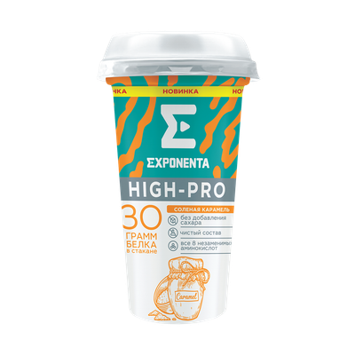 Напиток кисломолочный «Exponenta» HIGH-PRO соленая карамель