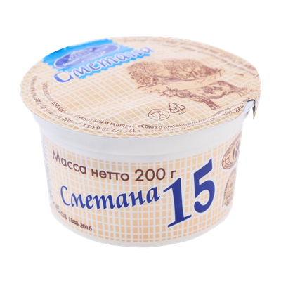 Сметана «Молочный мир» 15%