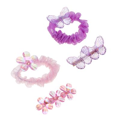  Детские аксессуары «ЮНИLOOK» для волос: резинка и заколка, d6см, 5,5/6 см, 2 диз.