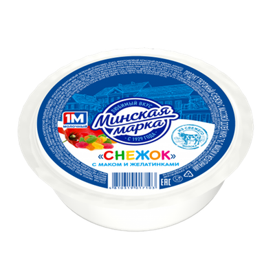 Десерт творожный «Снежок» 7% с маком и желатинками