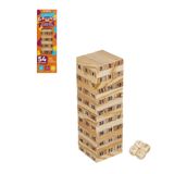  Настольная игра Падающая башня ИГРОЛЕНД 5,5х5,5х18,5см