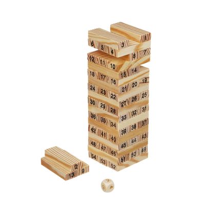 Настольная игра Падающая башня ИГРОЛЕНД 5,5х5,5х18,5см