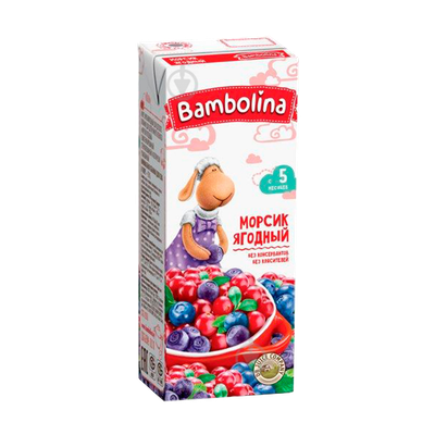 Морс «Bambolina» мультиягодный с 5 месяцев
