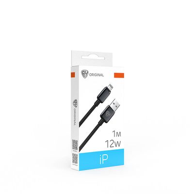 Кабель для зарядки USB(A)-iP BY ZINC, 12Вт, 1 м, 2.4A