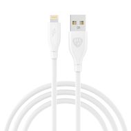 Кабель для зарядки USB(A)-iP BY Эко, 1м, Быстрая зарядка 2.4А, 12Вт, прорезиненный, белый  - Галамарт