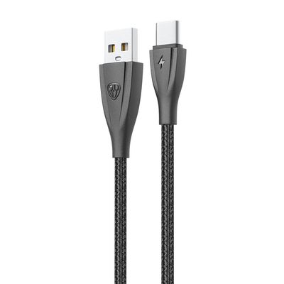 Кабель для зарядки USB(A)-Type C BY Nylon Pro, 18Вт, 1 м, 3A, нейлон, черный 