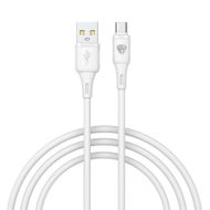 Кабель для зарядки USB(A)-Type C BY Twist, 36Вт, 1 м, 3A, гибкий силикон, белый  - Галамарт