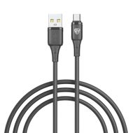 Кабель для зарядки USB(A)-Type C BY Twist, 36Вт, 1 м, 3A, гибкий силикон, чёрный  - Галамарт
