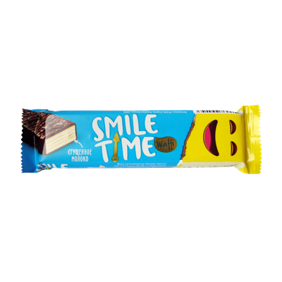 Вафельный батончик «Smile time» сгущенное молоко
