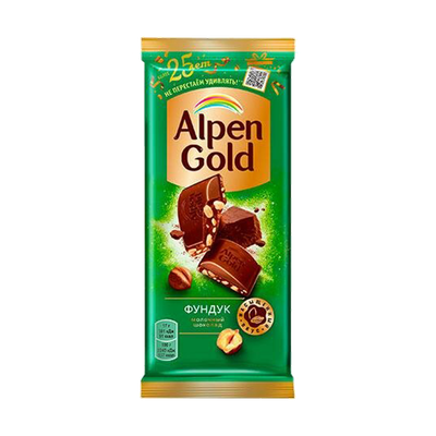 Шоколад «Alpen Gold» молочный с фундуком