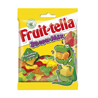 Мармелад жевательный «Fruittella» Звери Mix