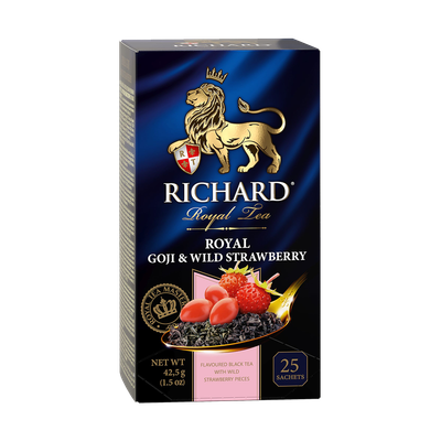 Чай черный «Richard» Royal Goji&Wild Strawberry 25 пакетиков