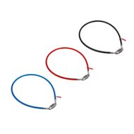 Замок велосипедный тм BY SPORT, противоугонный, тросовый, кодовый, 650х8мм, металл, ПВХ, 3 цвета  - Галамарт