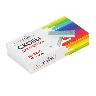 Скобы ClipStudio для степлера №24/6, 1000 штук 
