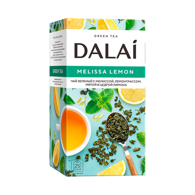 Чай зеленый «Dalai» Melissa Lemon 25 пакетиков