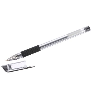 Ручка гелевая «ClipStudio» черная с резиновым держателем, 14,9см, наконечник 0,5 мм