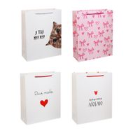 Пакет подарочный бумажный тм LADECOR L 26x32x10 см, 4 дизайна  - Галамарт