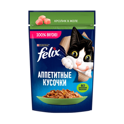 Корм для взрослых кошек «Felix» кролик в желе