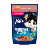 Корм для взрослых кошек «Felix» лосось в желе - Мир Продуктов №3