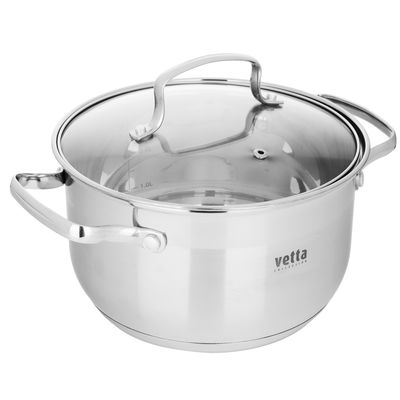 Кастрюля «VETTA» Берн  со стеклянной крышкой, 3,5л