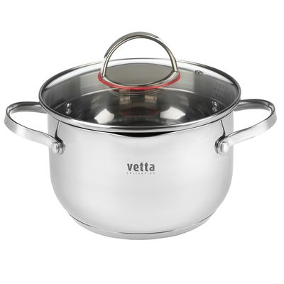 Кастрюля «VETTA» Бирмингем со стеклянной  крышкой, 2,7л