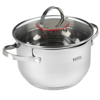 Кастрюля «VETTA» Бирмингем со стеклянной  крышкой, 2,7л