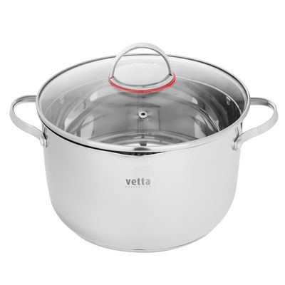 Кастрюля «VETTA» Бирмингем  24х14,5см, со стеклянной крышкой, 6,3л