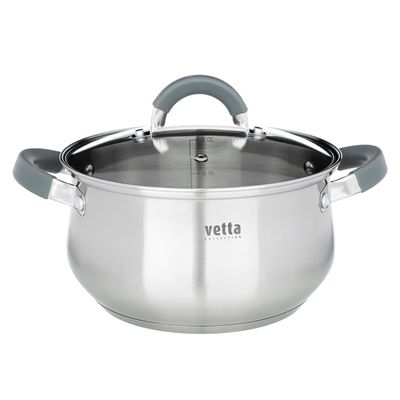 Кастрюля«VETTA» Вена со стеклянной крышкой, 3,6л.