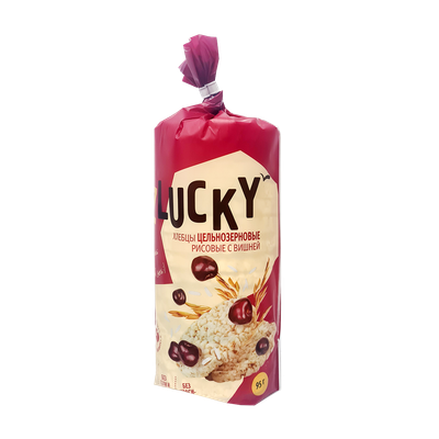 Хлебцы цельнозерновые «Zlucky» рисовые с вишней