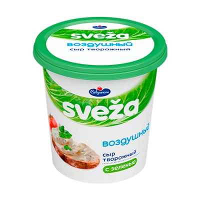 Сыр творожный «Sveza» 60% с зеленью