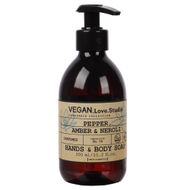 Парфюмированное мыло для рук и тела VEGAN.Love.Studio Pepper, Amber, Neroli, 300мл  - Галамарт