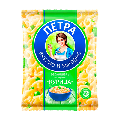 Вермишель быстрого приготовления «Петра» со вкусом курицы