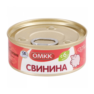 Консервы мясные «ОМКК» свинина с 6 месяцев